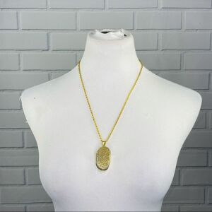 10/$25🦋 T&J Designs Gold Metallic Druzy Pendant